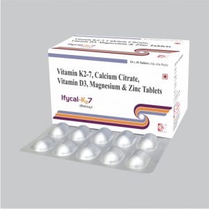 Vitamin K2-7 50mcg + Calcium Citrate 1000mg + Vitamin D3 200 IU. + Magnesium Oxide 50mg + Zinc Oxide 15mg