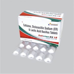 Cefixime 200mg + Dicloxacillin 500mg (ER) + Lactic Acid Bacillus 90 Million Spores