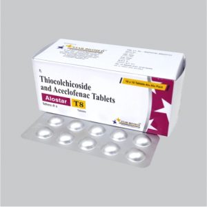 Thiocolchicoside 8mg + Aceclofenac 100mg Tablets