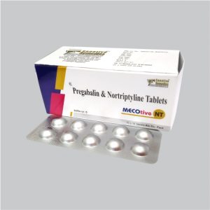 Pregabalin 75mg. + Nortriptyline 10mg. Tablets