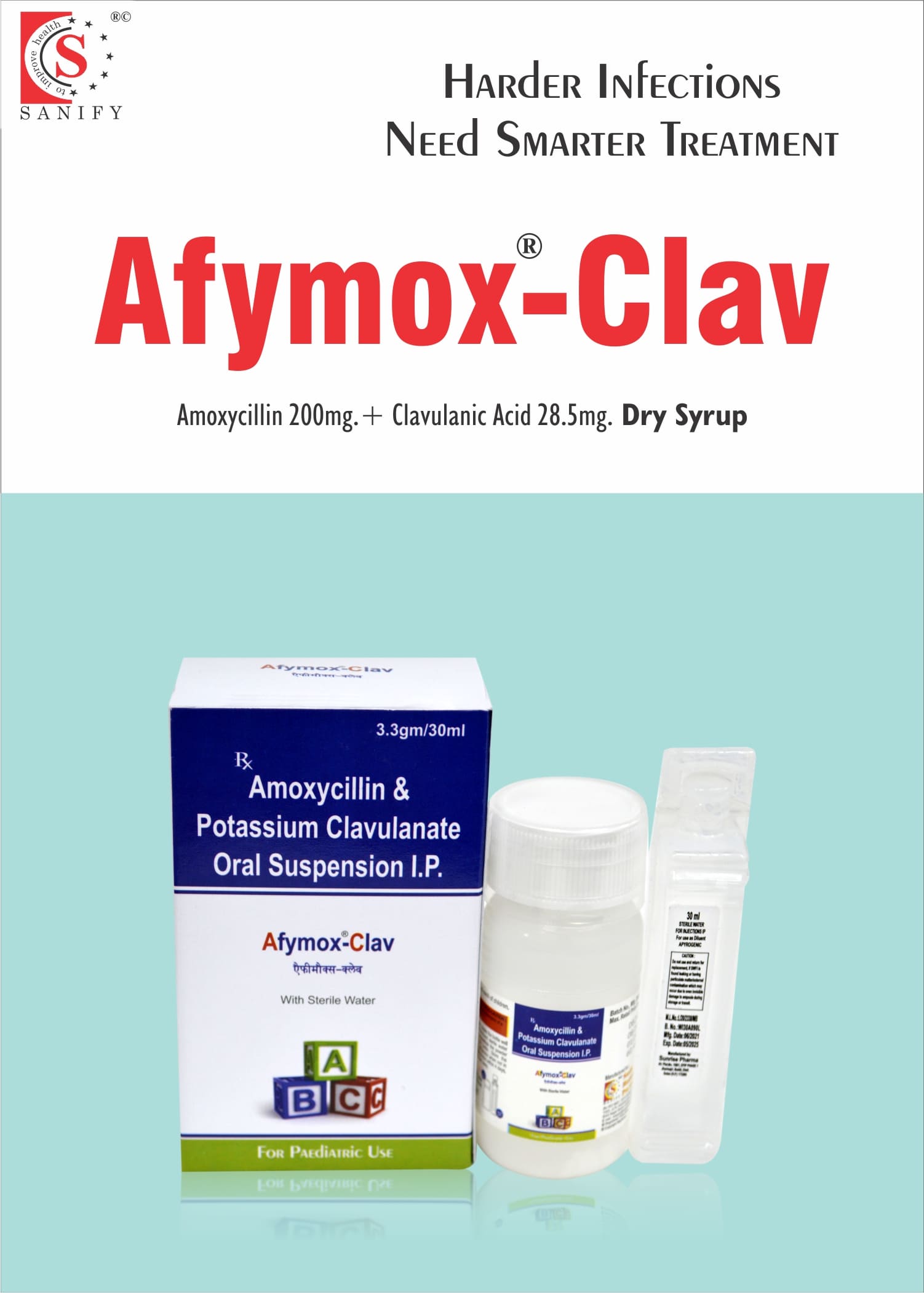 Amoxycillin 200mg + Clavulanic Acid 28.5mg/5ml