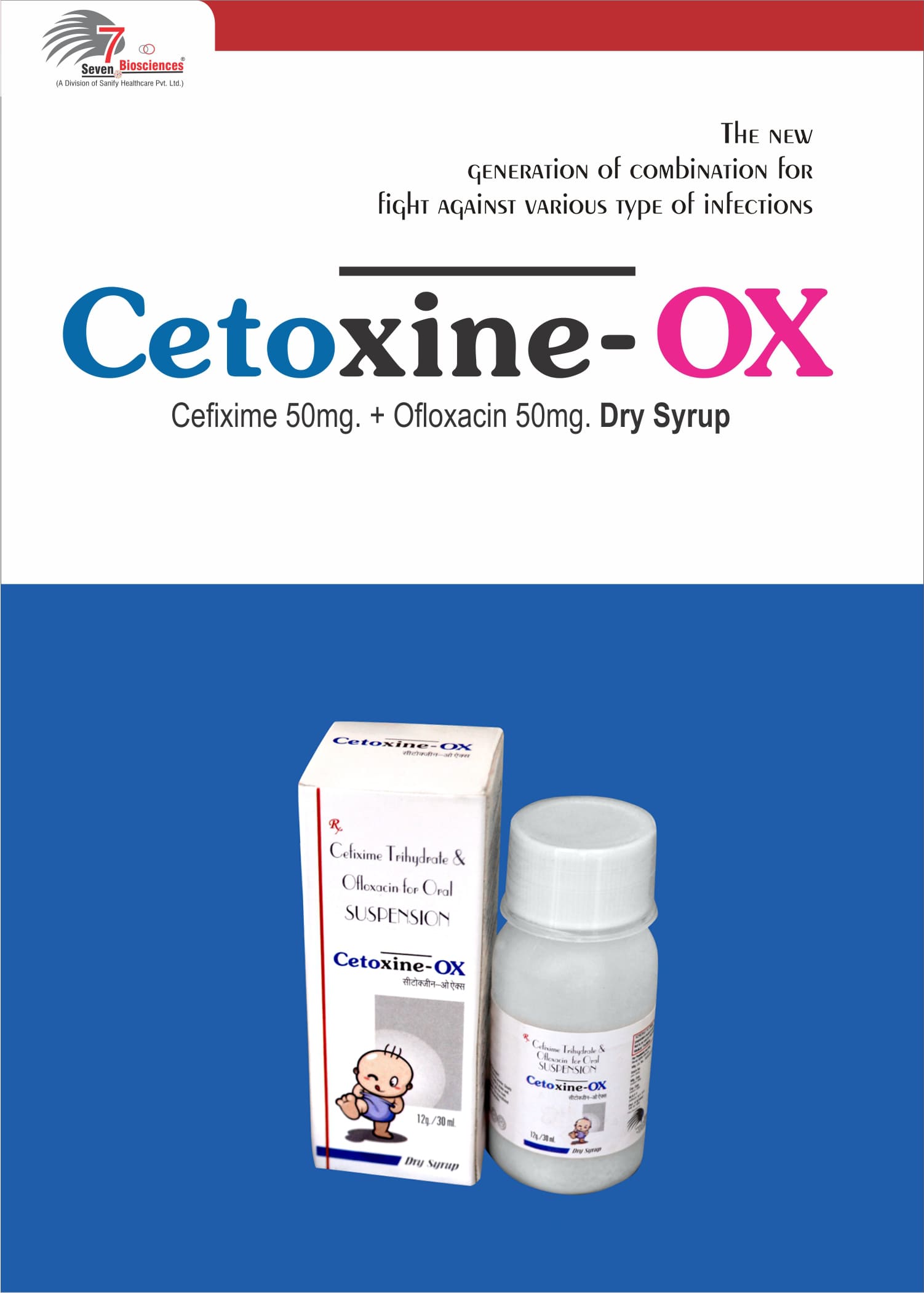 Cefixime Trihydrate 50mg + Ofloxacin 50mg/5ml