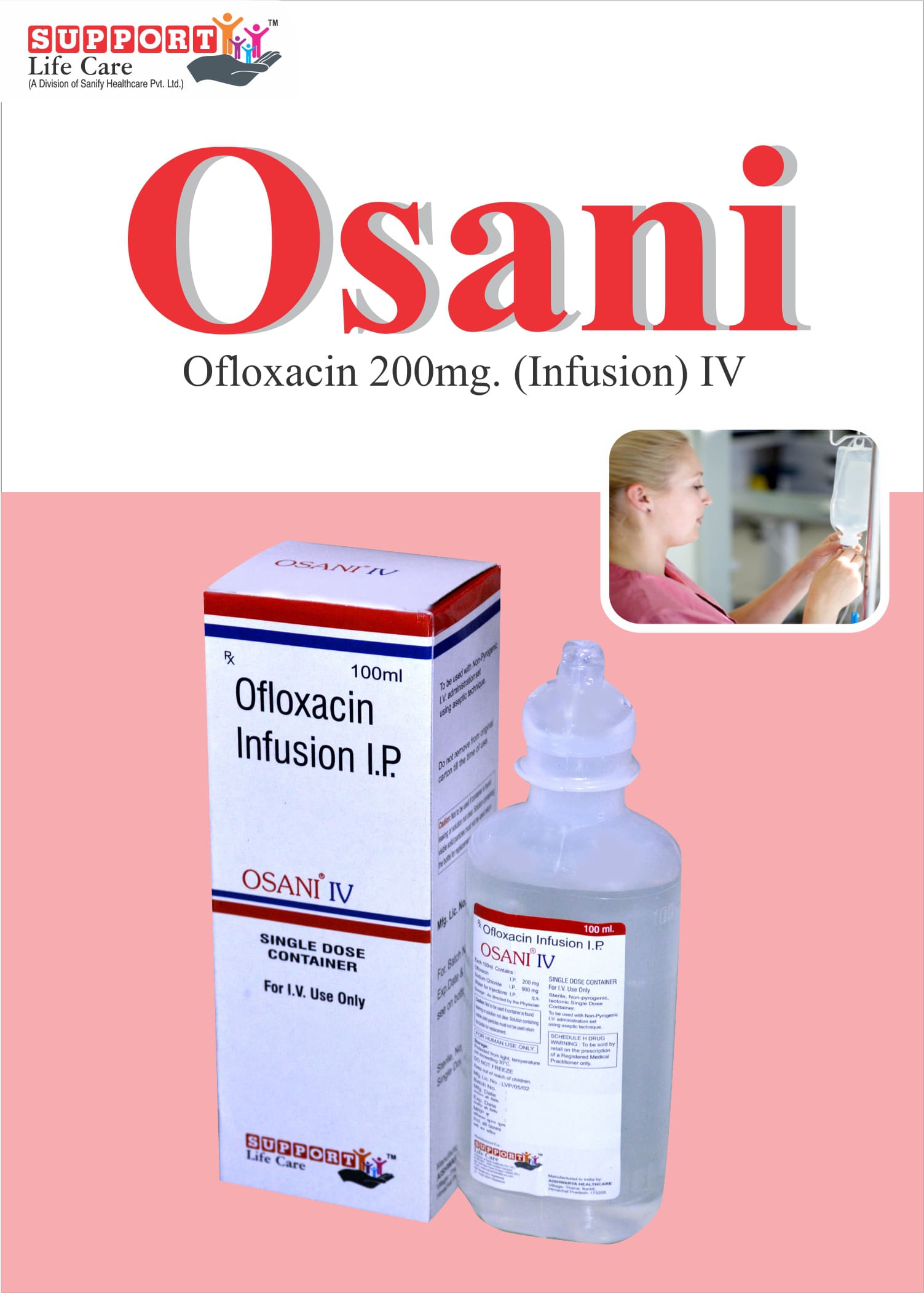 Ofloxacin 200mg iv